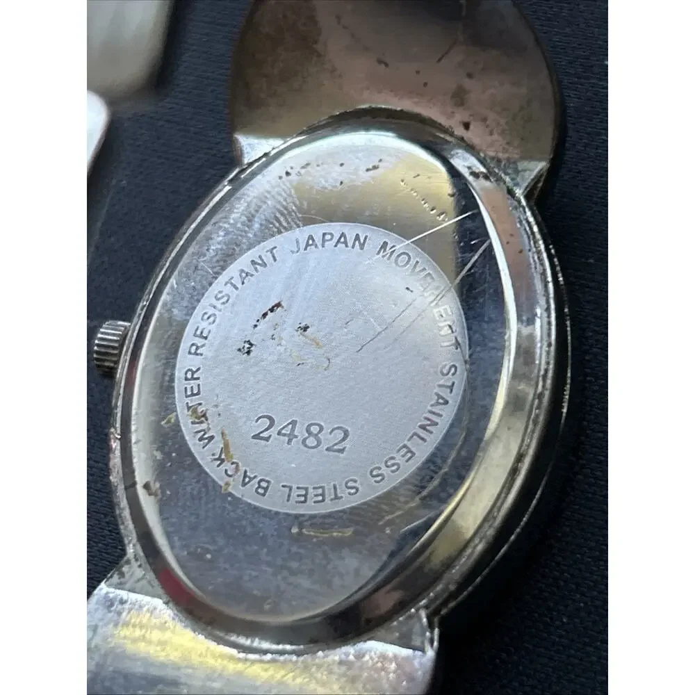 Vellacio Pearl Dial Silver Tone Women’s Cuff Watch